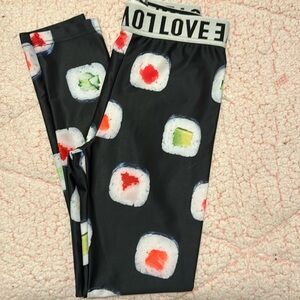ICHI NI 'BIG SUSHI' LEGGINGS, Size Large